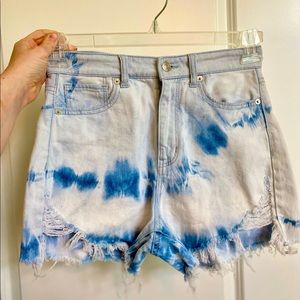 AE Shorts | Size 2 | Comfort stretch waistband | High-wasted | Blue tie-dye